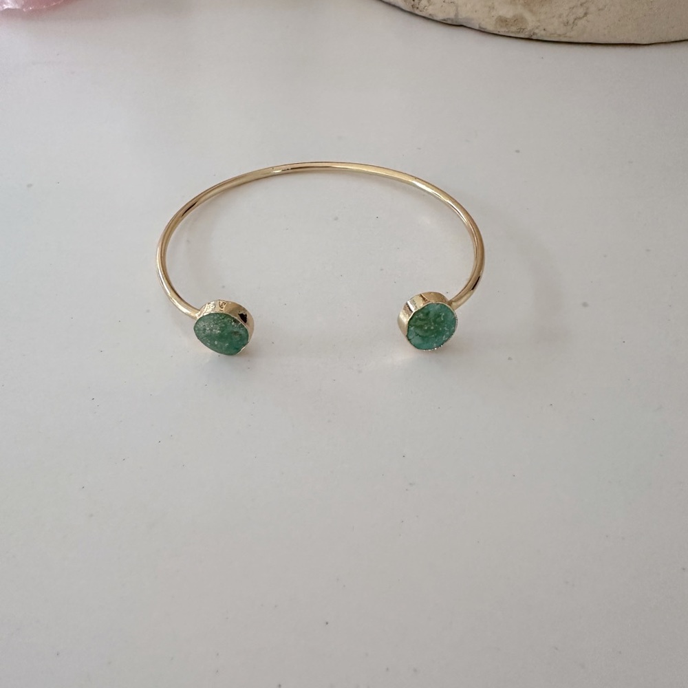 Turquoise and gold bracelet and ring set